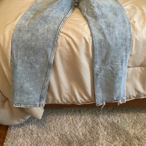 Abercrombie & Fitch distressed high rise ankle straight jeans - Picture 5 of 5